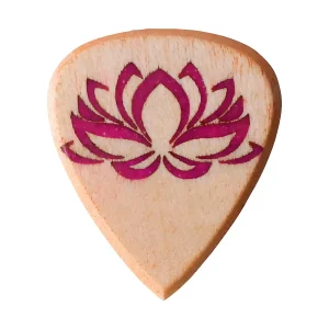 1 Lotus Maple Glowing Guitar Pick With Wooden Box Single