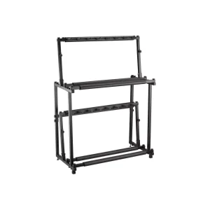 1 Iron Adjustable Height Double Tier Ukulele Stand Guitar Stand Violin Stand Can Hold 14 Ukulele Stands Exhibition Hall Outdoor Stand Black One Size