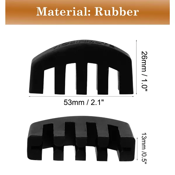 Heavy Rubber Acoustic Violin Musical Muter Black 1 Pc - 图片 2