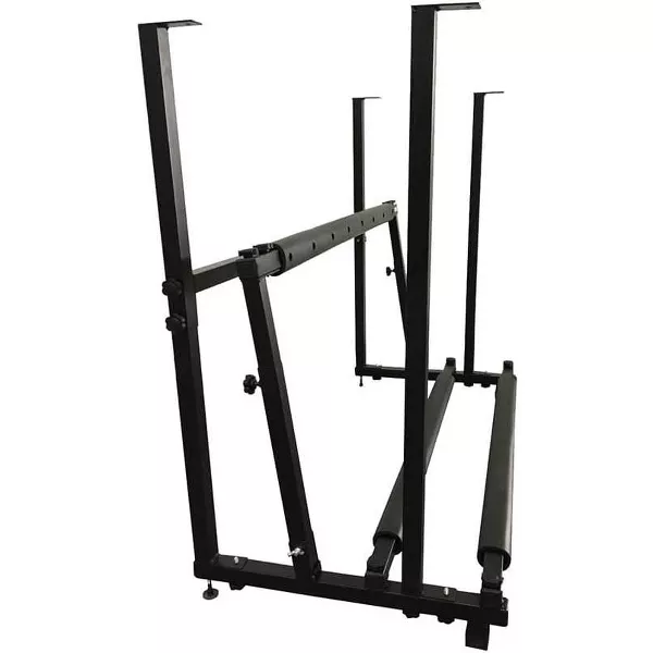 Iron Adjustable Height Double Tier Ukulele Stand Guitar Stand Violin Stand Can Hold 14 Ukulele Stands Exhibition Hall Outdoor Stand Black One Size - 图片 3