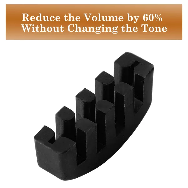 Heavy Rubber Acoustic Violin Musical Muter Black 1 Pc - 图片 4