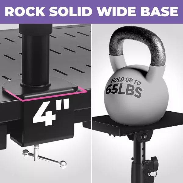 Liquid Stands Studio Monitor Stands - Music Studio Desktop Speaker Stands - 2 Pack 12X9in Clamp-on Adjustable Monitor Speaker Stands Mount with Tilt - 图片 4